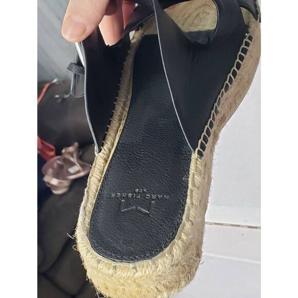 Marc Fisher Venita Leather Twine Platform Espadrille Slide Sandals Sz. 11 - Picture 9 of 12